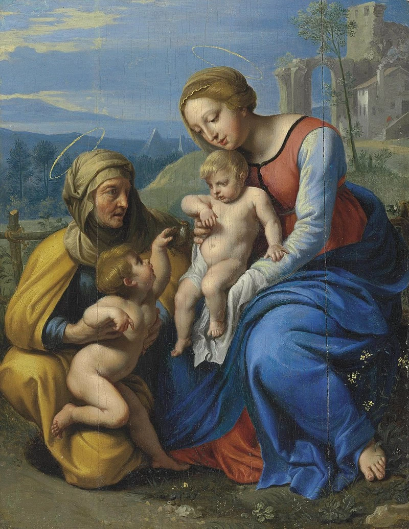 Madonna col Bambino e grappolo d'uva